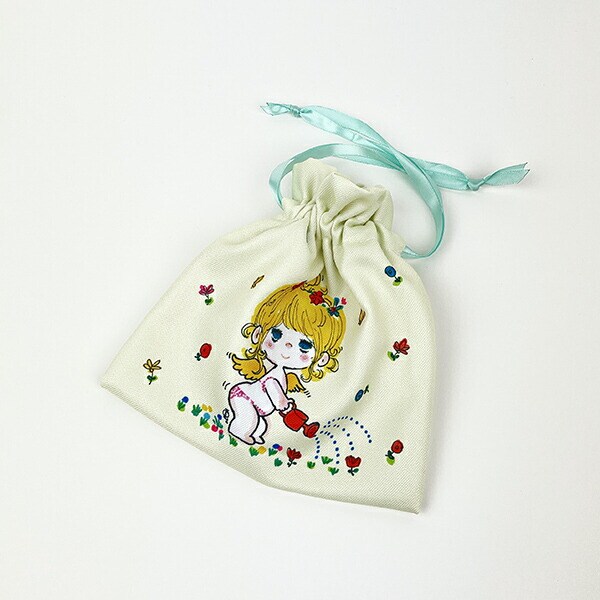 水森亜土 エンジェル リボンフラット巾着