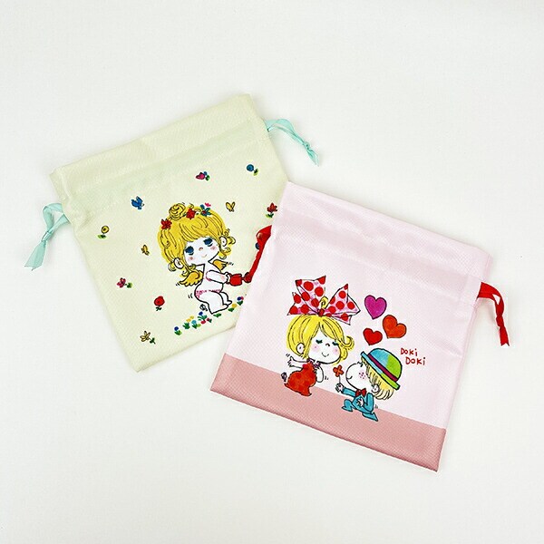 水森亜土 エンジェル リボンフラット巾着