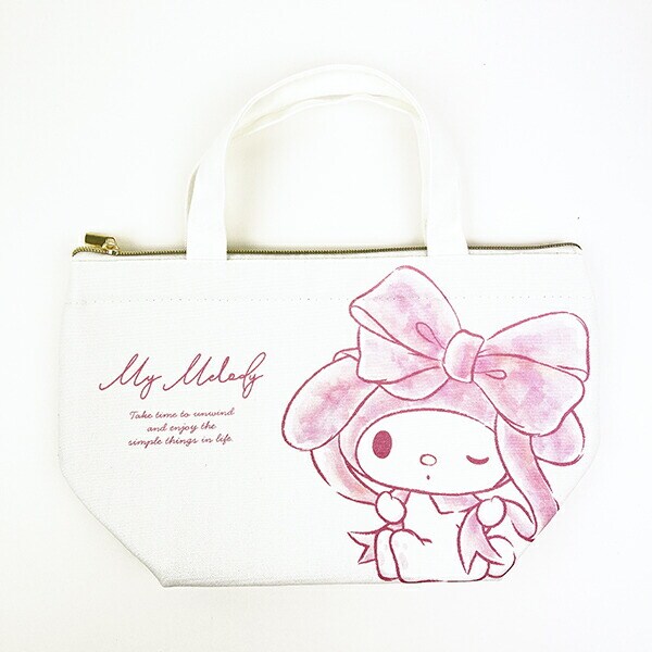サンリオ マイメロディ 水彩ビッグリボン 保冷帆布ランチバッグ Sanrio