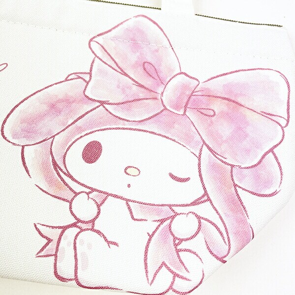 サンリオ マイメロディ 水彩ビッグリボン 保冷帆布ランチバッグ Sanrio
