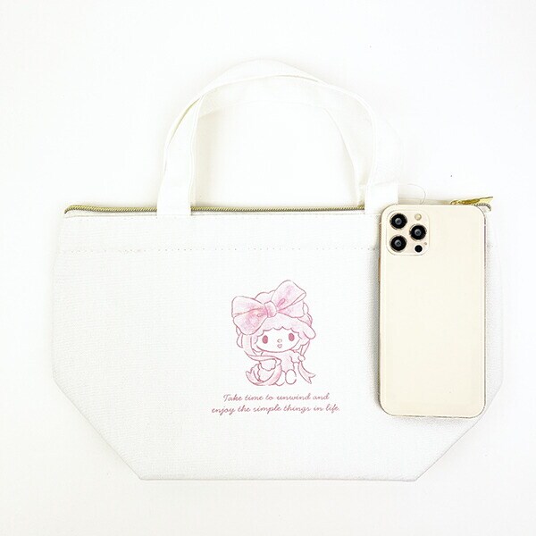 サンリオ マイメロディ 水彩ビッグリボン 保冷帆布ランチバッグ Sanrio