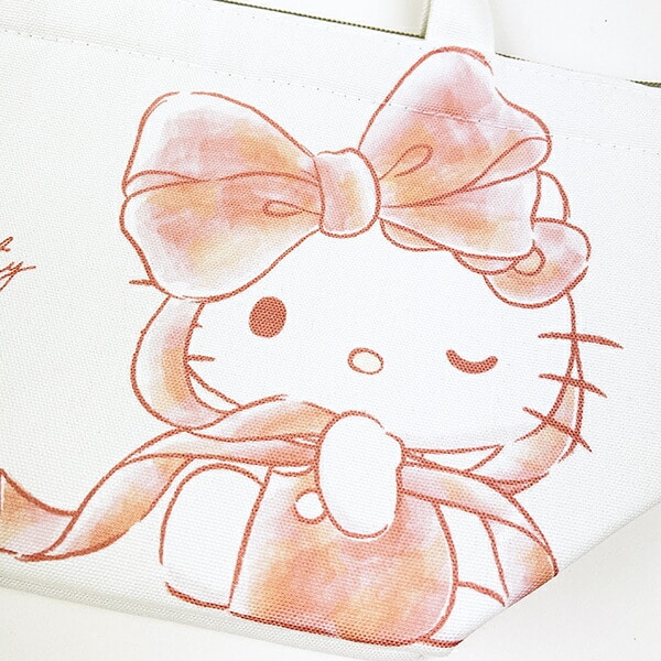 サンリオ ハローキティ 水彩ビッグリボン 保冷帆布ランチバッグ Sanrio