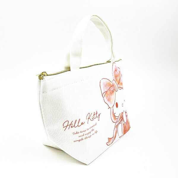 サンリオ ハローキティ 水彩ビッグリボン 保冷帆布ランチバッグ Sanrio