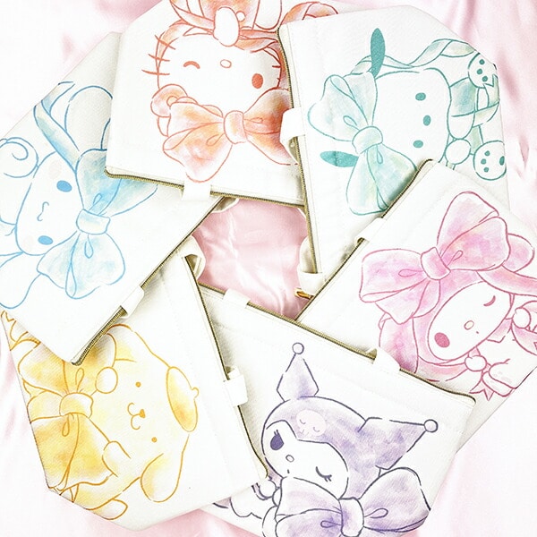 サンリオ ハローキティ 水彩ビッグリボン 保冷帆布ランチバッグ Sanrio