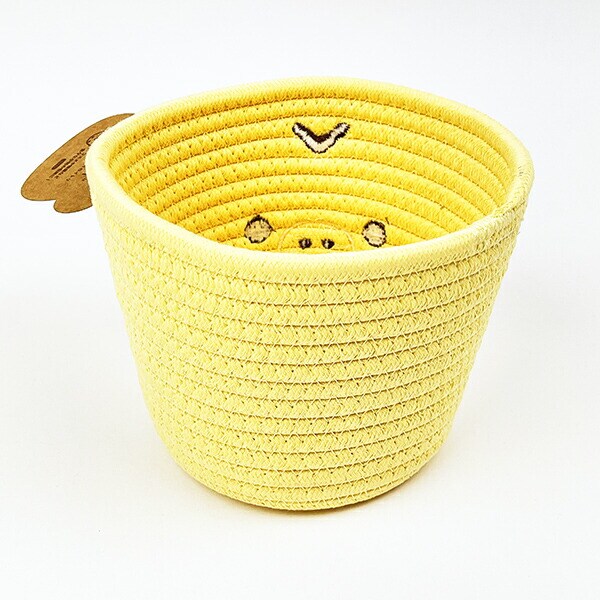 リラックマ ロープバスケット キイロイトリ インテリア 収納 カゴ