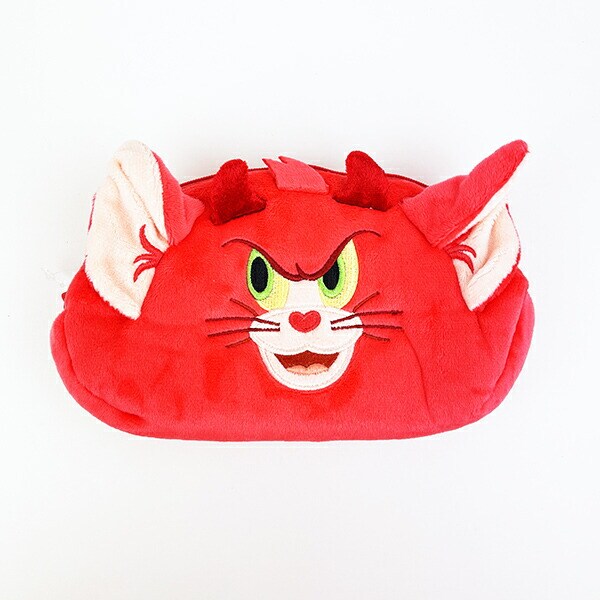 トムとジェリー 悪魔トム ぬいぐるみフェイスペンポーチ 文具