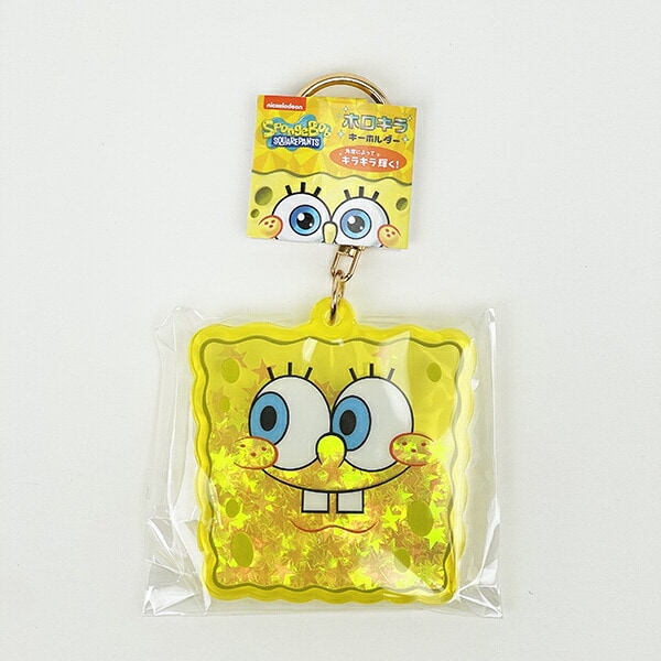スポンジボブ ホロキラキーホルダー フェイス イエロー
