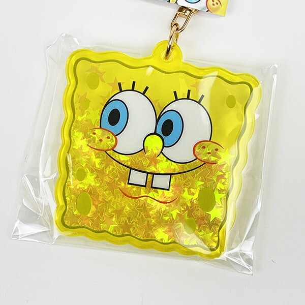 スポンジボブ ホロキラキーホルダー フェイス イエロー