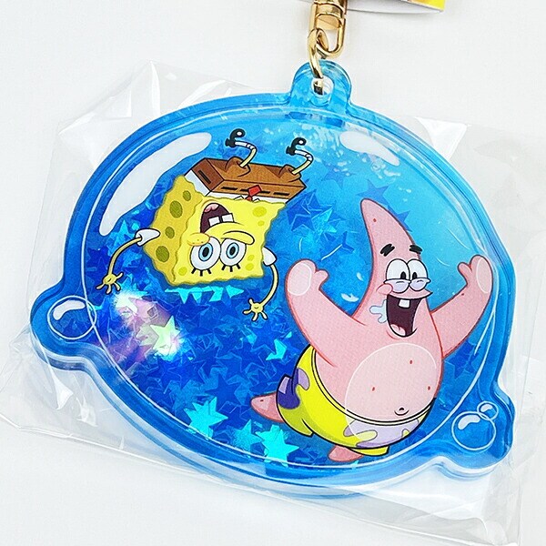 スポンジボブ ホロキラキーホルダー バブル ブルー