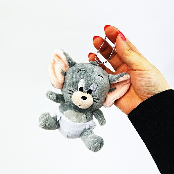 トムとジェリー タフィー ぬいぐるみマスコット グレー