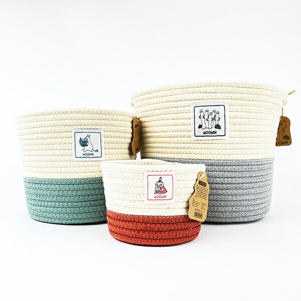 ムーミン ニョロニョロ ロープバスケット(L)