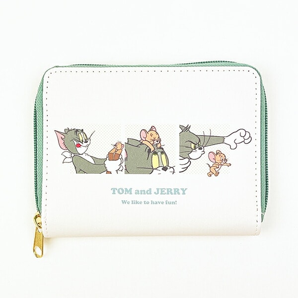 トムとジェリー コンパクトマルチポーチ (グリーン)