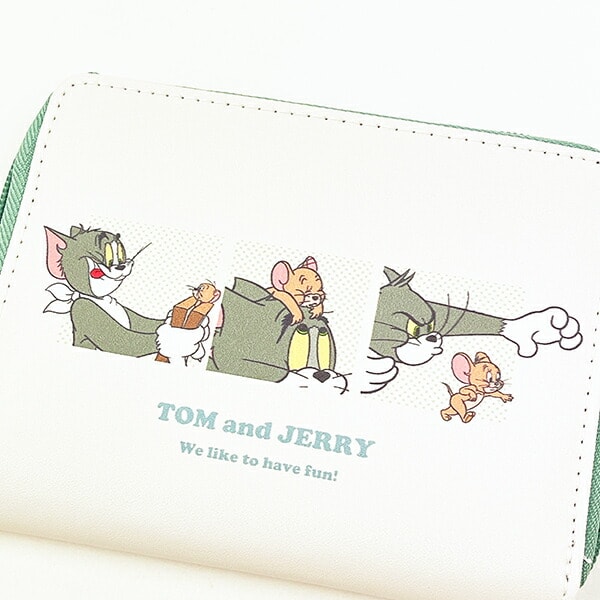 トムとジェリー コンパクトマルチポーチ (グリーン)