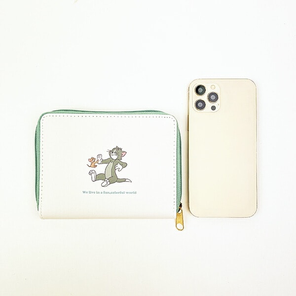 トムとジェリー コンパクトマルチポーチ (グリーン)