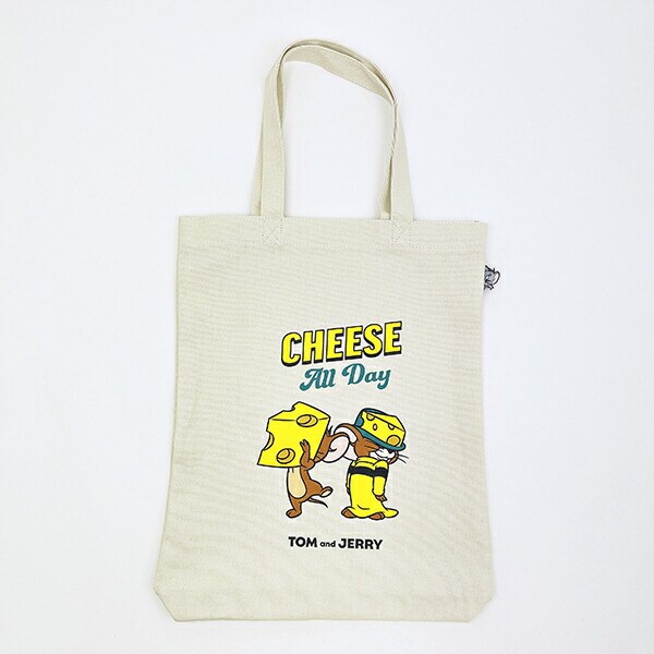 トムとジェリー タフィー CHEESE FUN! ぴょこっとトートバッグ 生成り