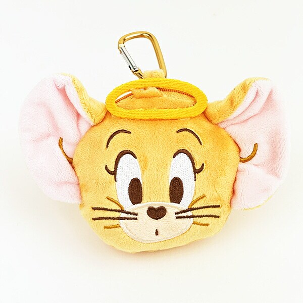 トムとジェリー 天使ジェリー カラビナ付きぬいぐるみファスナーマスコット