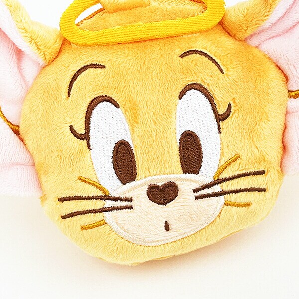 トムとジェリー 天使ジェリー カラビナ付きぬいぐるみファスナーマスコット