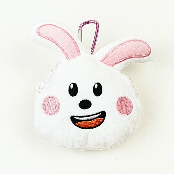 たべっ子どうぶつ THE MOVIE カラビナ付きぬいぐるファスナーマスコット うさぎちゃん ポーチ 小物入れ