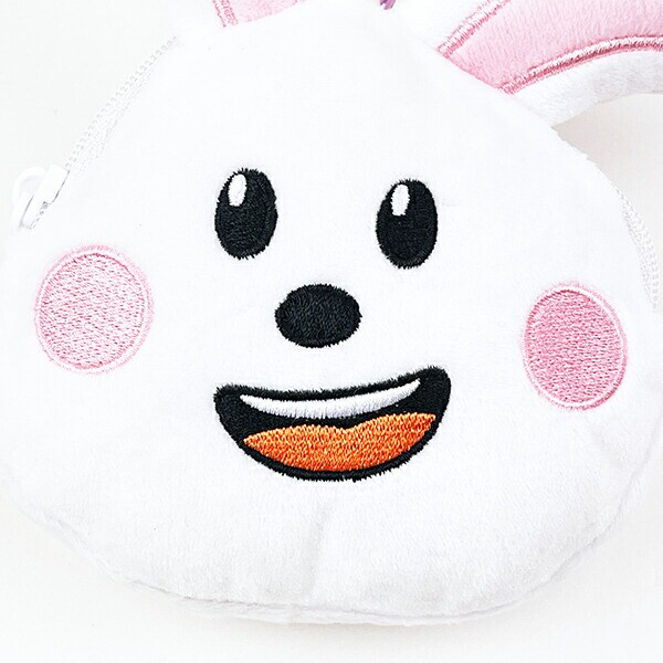 たべっ子どうぶつ THE MOVIE カラビナ付きぬいぐるファスナーマスコット うさぎちゃん ポーチ 小物入れ