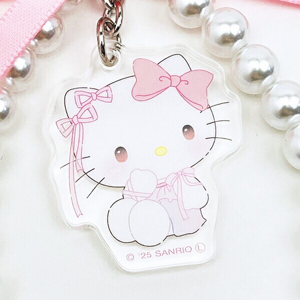 サンリオ ハローキティ リボンパールキーチェーン バレエコア  Sanrio