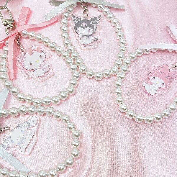 サンリオ ハローキティ リボンパールキーチェーン バレエコア  Sanrio