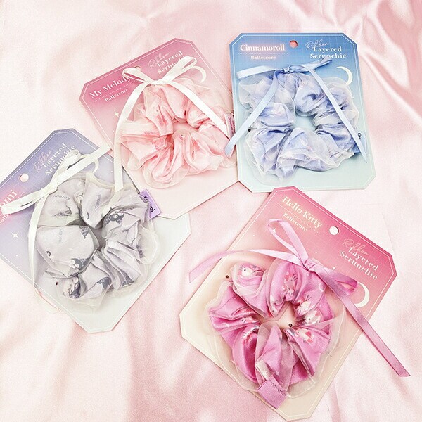 サンリオ クロミ リボンレイヤードリボンシュシュ バレエコア ヘアアクセサリー  Sanrio