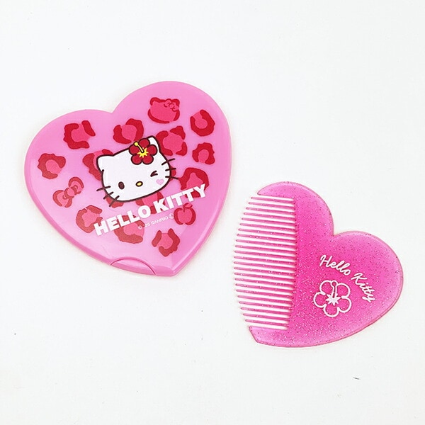 サンリオ ハローキティ Y2K ハート型ミラーコーム 日本製 鏡 くし Sanrio