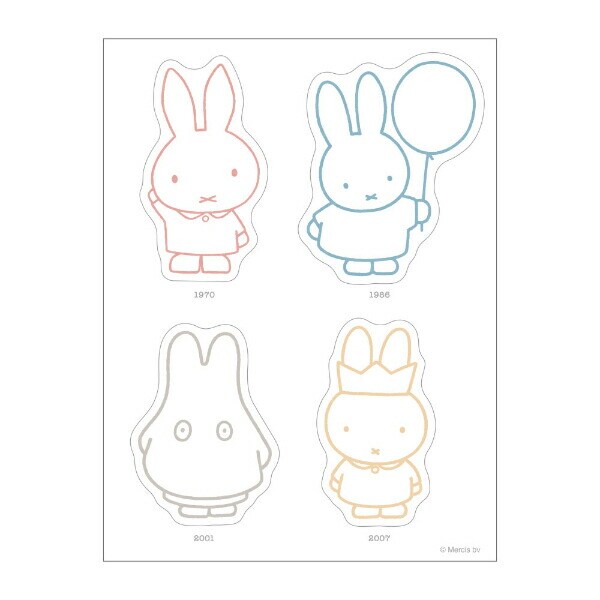ミッフィー miffy 70th カラー インテリアステッカー
