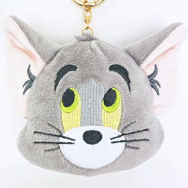 トムとジェリー トム カラビナ付きぬいぐるみファスナーマスコット (おすましフェイス) キーホルダー
