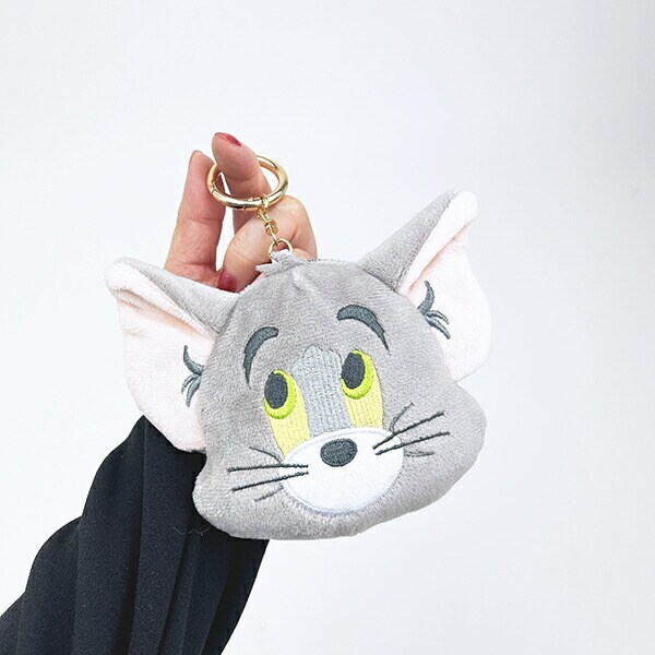 トムとジェリー トム カラビナ付きぬいぐるみファスナーマスコット (おすましフェイス) キーホルダー