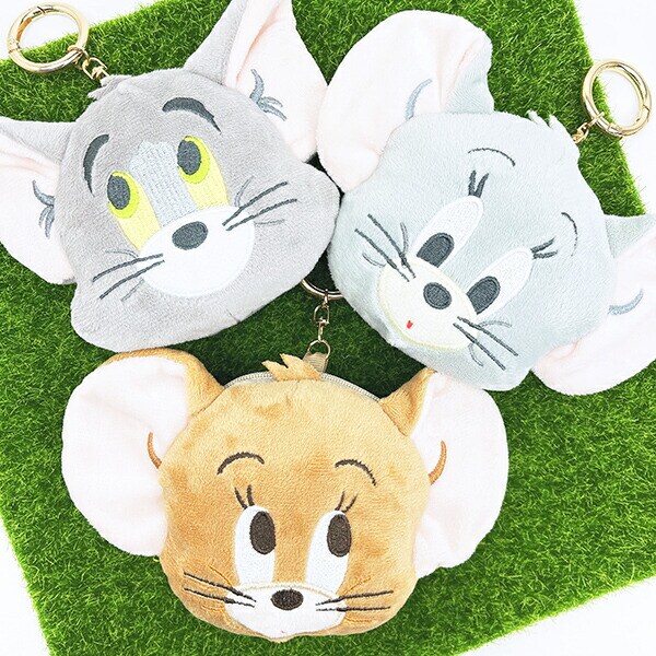 トムとジェリー トム カラビナ付きぬいぐるみファスナーマスコット (おすましフェイス) キーホルダー