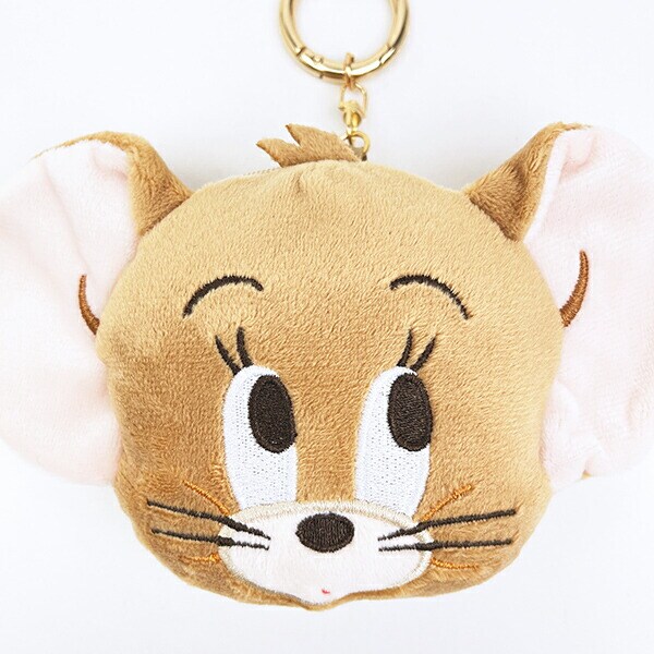 トムとジェリー ジェリー カラビナ付きぬいぐるみファスナーマスコット (おすましフェイス)