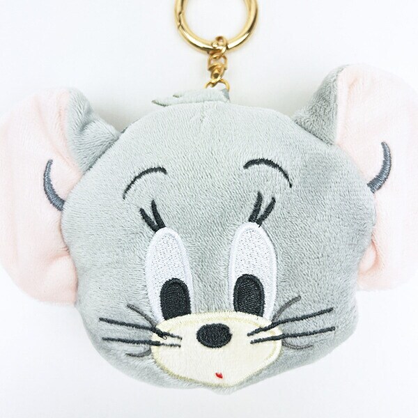 トムとジェリー タフィー カラビナ付きぬいぐるみファスナーマスコット (おすましフェイス) キーホルダー