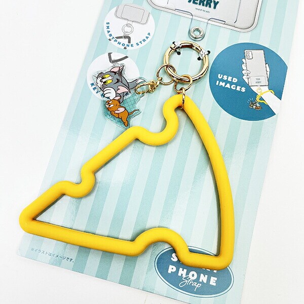 トムとジェリー トム チーズ型スマホストラップ スマホアクセサリー