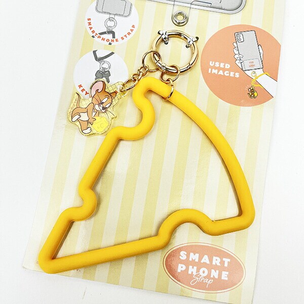 トムとジェリー ジェリー チーズ型スマホストラップ スマホアクセサリー