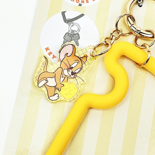 トムとジェリー ジェリー チーズ型スマホストラップ スマホアクセサリー