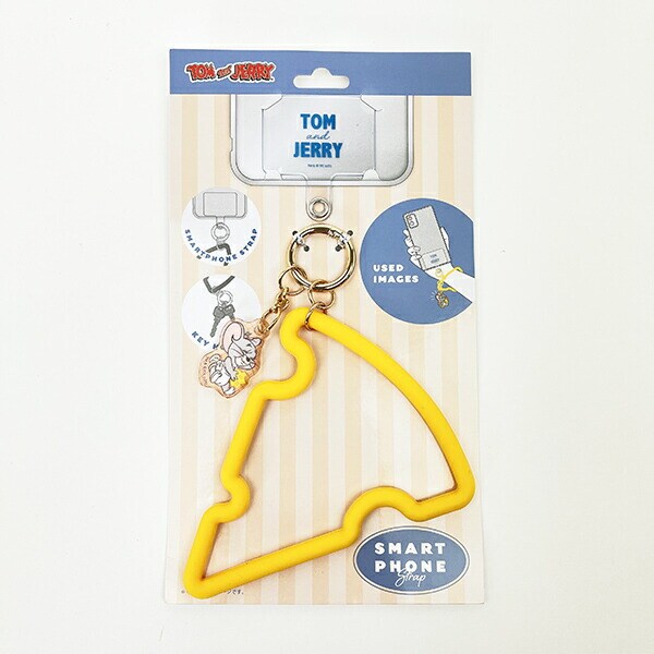 トムとジェリー タフィー チーズ型スマホストラップ スマホアクセサリー