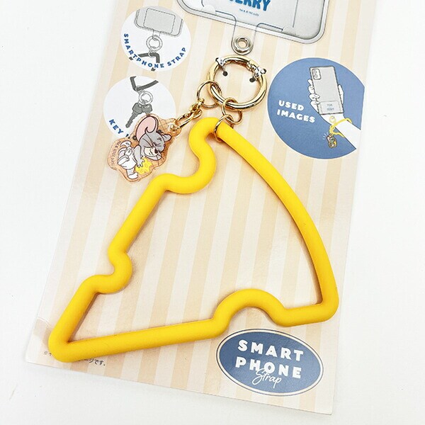 トムとジェリー タフィー チーズ型スマホストラップ スマホアクセサリー