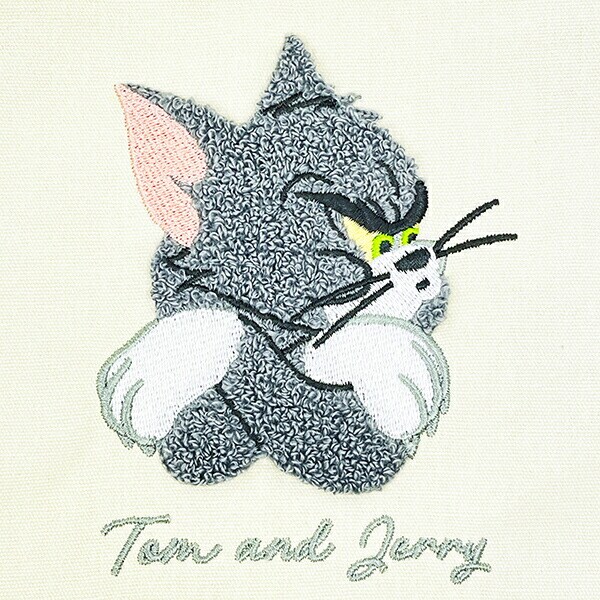 トムとジェリー トム サガラ刺繍巾着ポーチ