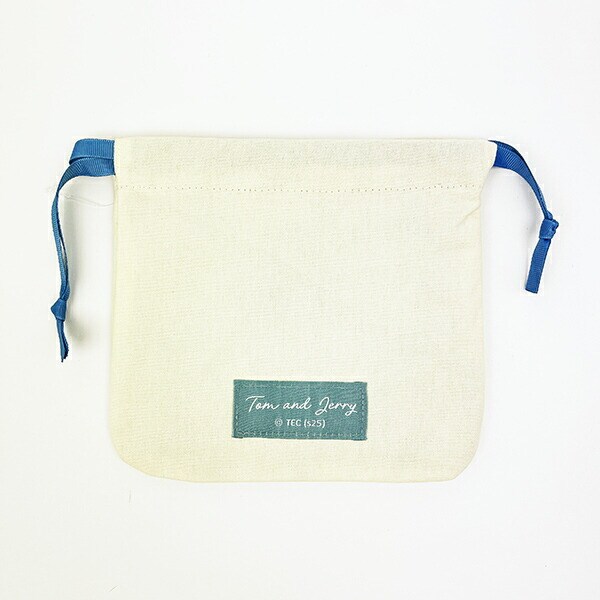 トムとジェリー トム サガラ刺繍巾着ポーチ