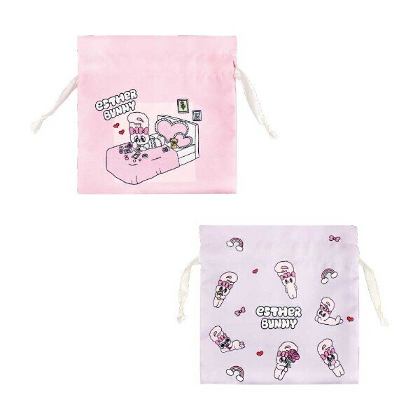 エスターバニー（Esther Bunny） りぼんフラット巾着(だらりん)