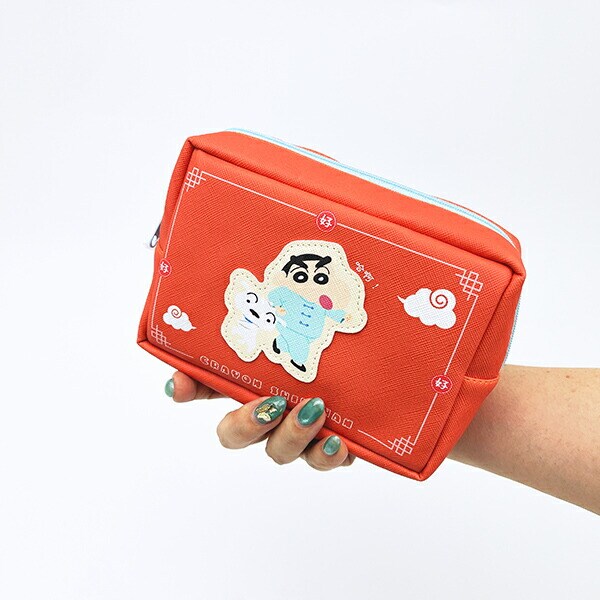 クレヨンしんちゃん 合皮ワッペン風ポーチ 中華しんちゃん