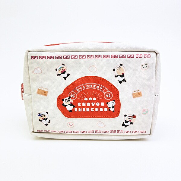 クレヨンしんちゃん パンダ 合皮ワッペン風ポーチ 中華しんちゃん