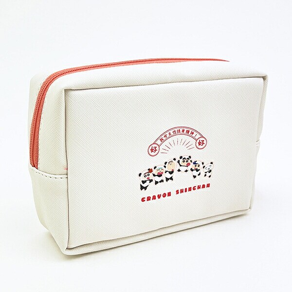 クレヨンしんちゃん パンダ 合皮ワッペン風ポーチ 中華しんちゃん