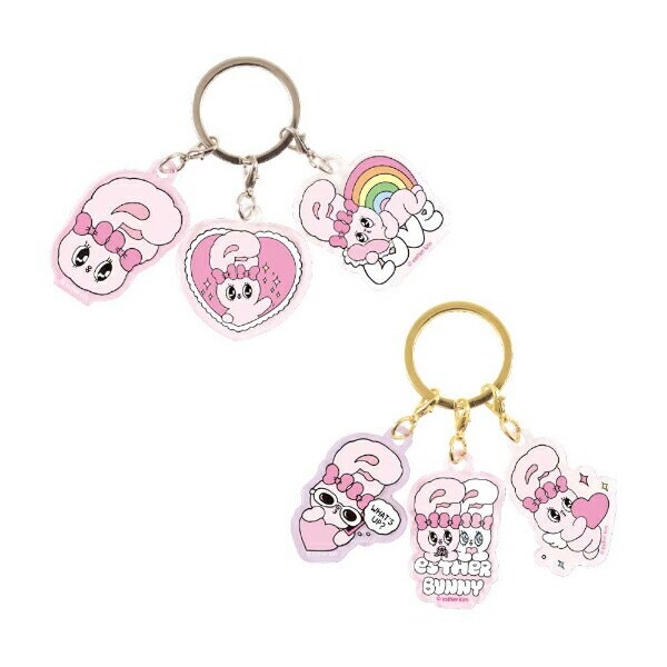 エスターバニー（Esther Bunny） 3チャームキーホルダー(リボンバニー)