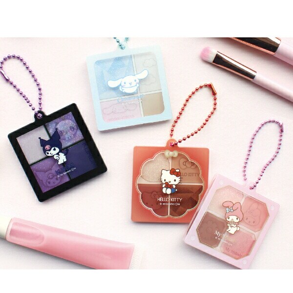 サンリオキャラクターズ トレーディングアイシャドウ風キーチェーン 全8種 コンプリートBOX キーホルダー Sanrio