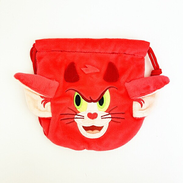 トムとジェリー 悪魔トム ぬいぐるみ巾着 巾着袋