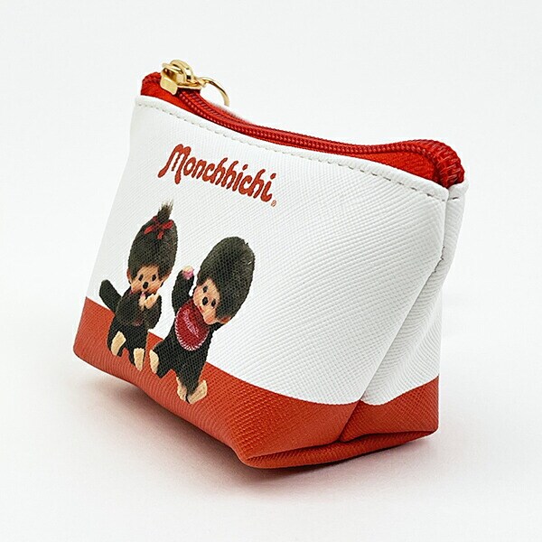 モンチッチ 三角ミニポーチ レッド