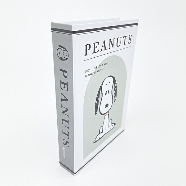 スヌーピー ブック型ボックス ロングスリム ホワイト SNOOPY