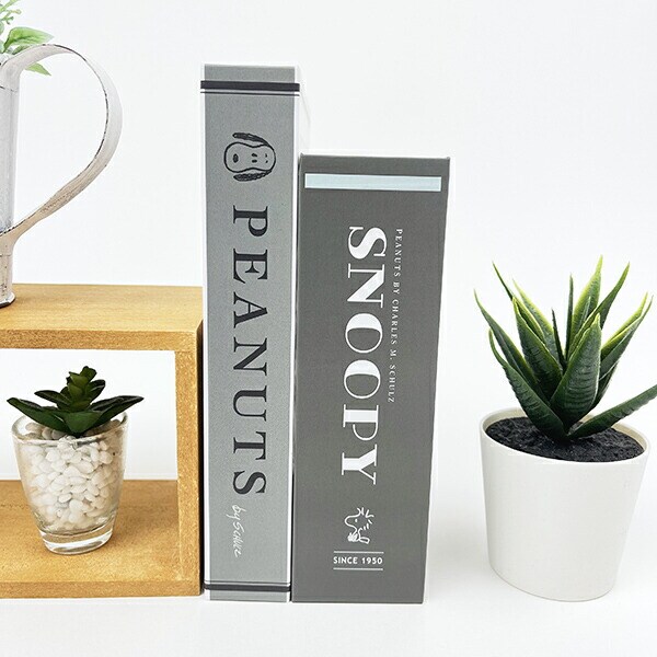 スヌーピー ブック型ボックス ロングスリム ホワイト SNOOPY